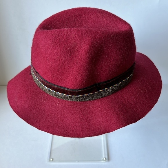 MUCHE ET MUCHETTE Burgundy Wool Hat - Picture 2 of 8